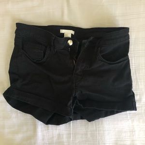 black shorts